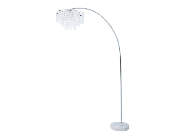 Lamar Chrome & Crystal Floor Lamp - Ornate Home