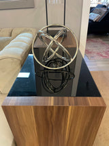 Langenthal Dark Walnut & Black Glass Top Sofa Table - Ornate Home