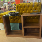 Langenthal Dark Walnut & Black Glass Top Sofa Table - Ornate Home