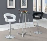 Lani Black & Chrome 29″ Adjustable Height Bar Stool - Ornate Home