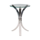 Laning Clear Round Accent Table - Ornate Home