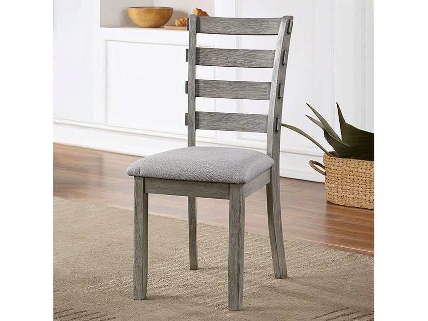 Laquila Gray Side Chair (Set of 2) - Ornate Home
