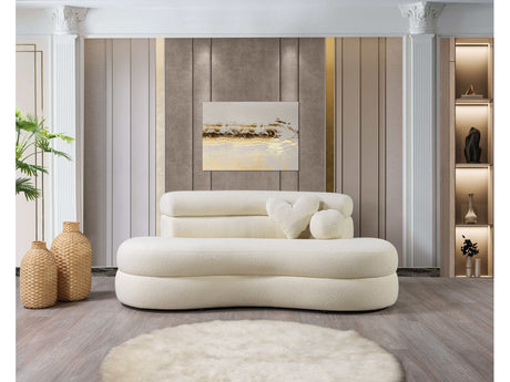 Larissa Ivory Boucle Loveseat - Ornate Home