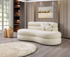 Larissa Ivory Boucle Loveseat - Ornate Home