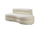 Larissa Ivory Boucle Loveseat - Ornate Home