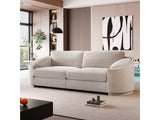 Lassen Semilunar Arm Sofa Beige - Ornate Home