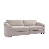 Lassen Semilunar Arm Sofa Beige - Ornate Home
