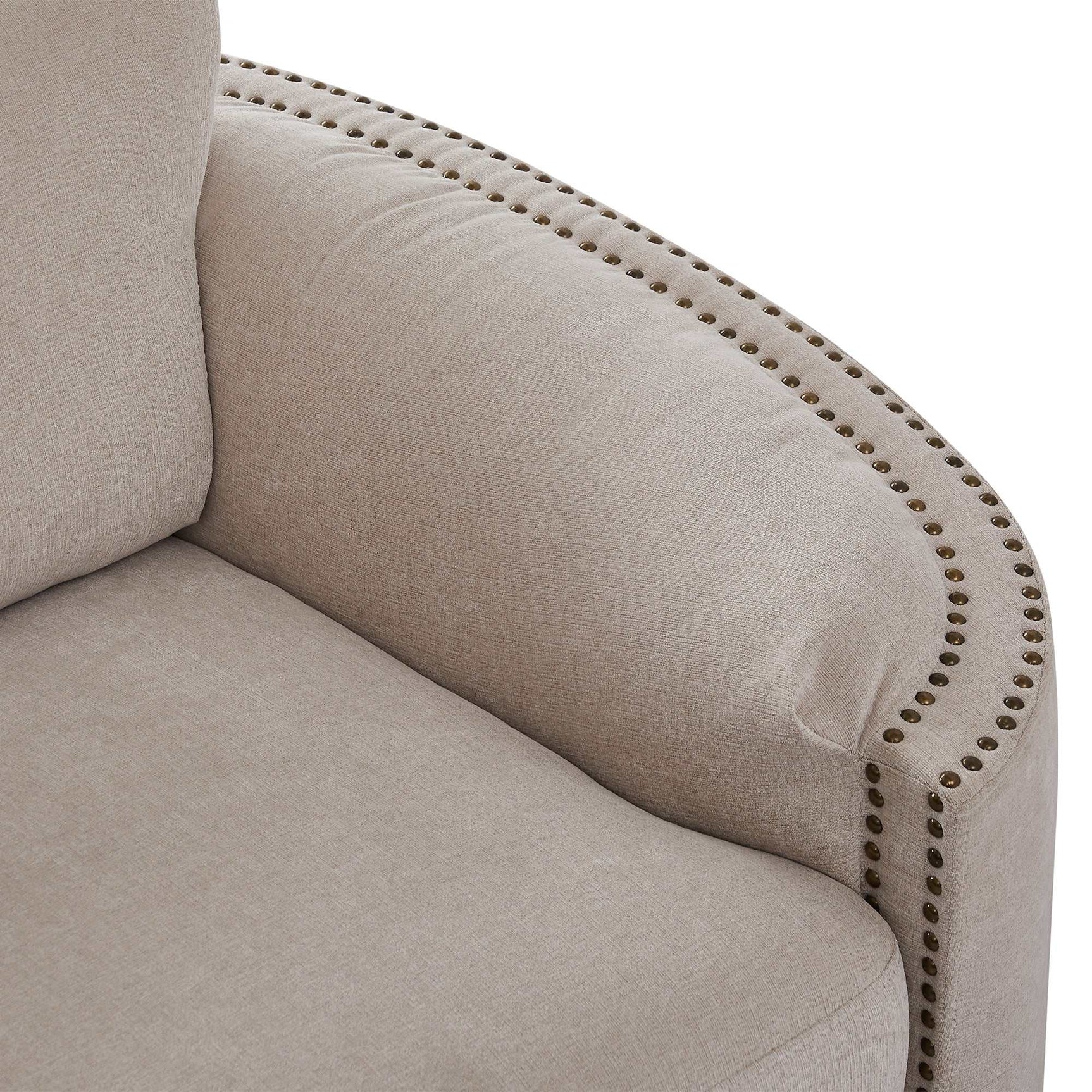 Lassen Semilunar Arm Sofa Beige - Ornate Home