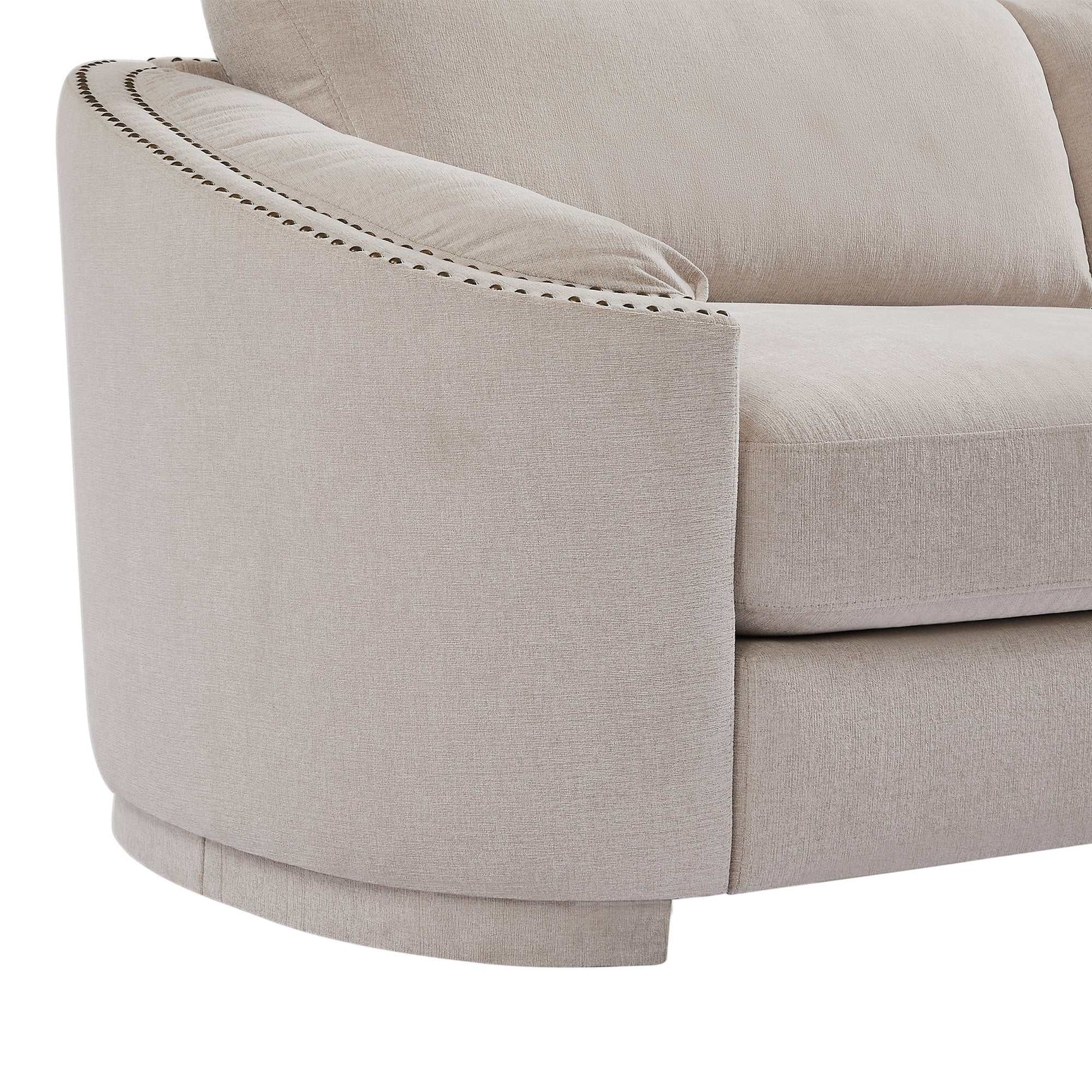 Lassen Semilunar Arm Sofa Beige - Ornate Home