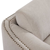 Lassen Semilunar Arm Sofa Beige - Ornate Home