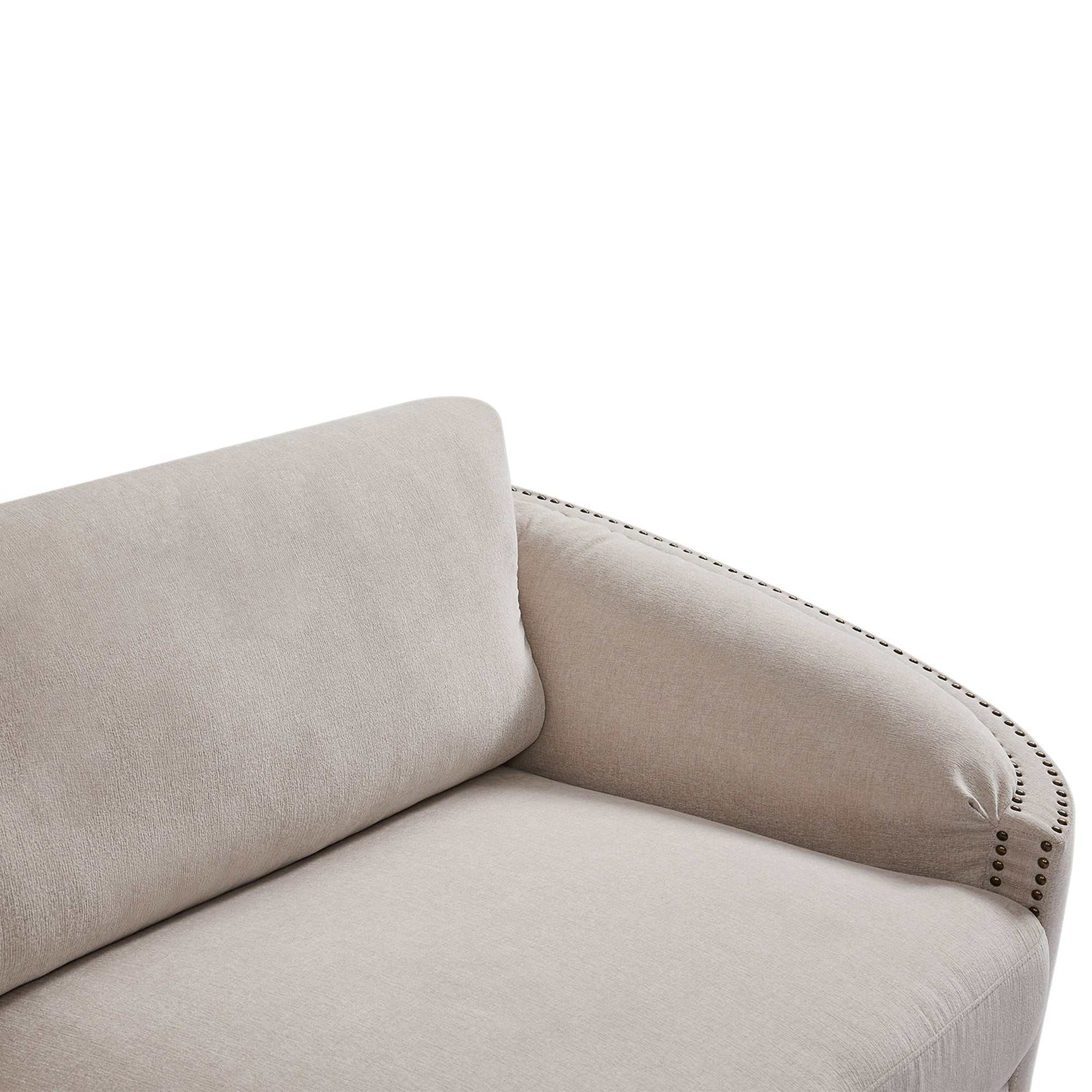 Lassen Semilunar Arm Sofa Beige - Ornate Home