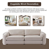 Lassen Semilunar Arm Sofa Beige - Ornate Home