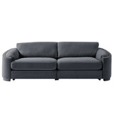 Lassen Semilunar Arm Sofa Dark Gray - Ornate Home