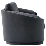 Lassen Semilunar Arm Sofa Dark Gray - Ornate Home