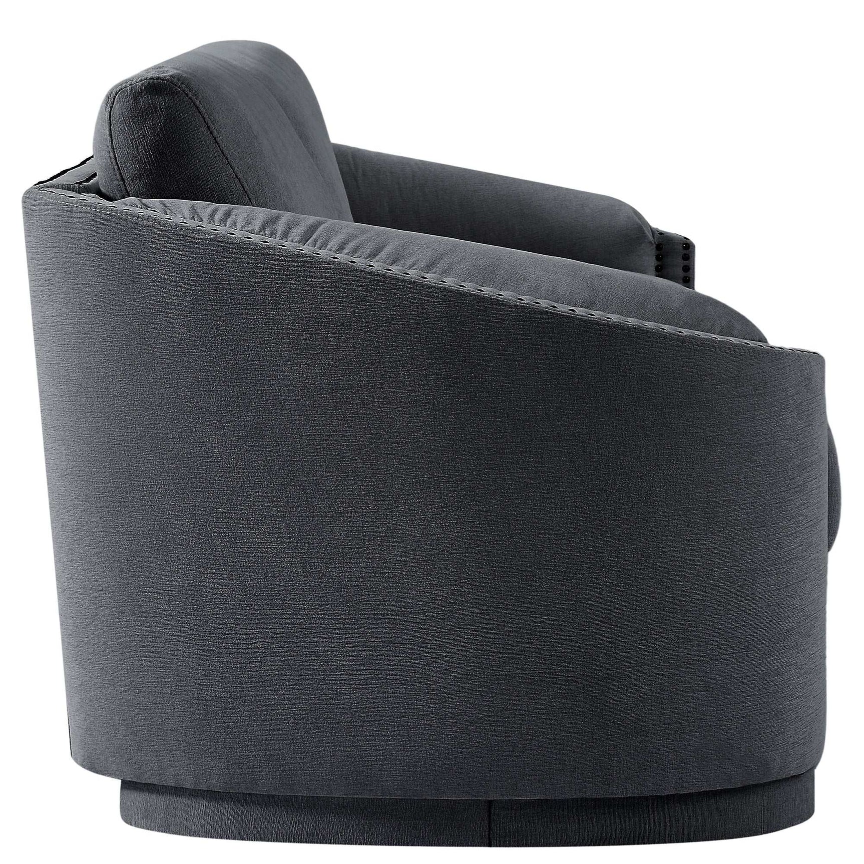 Lassen Semilunar Arm Sofa Dark Gray - Ornate Home