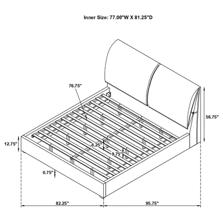 Laurel Dark Grey Eastern King Bed - Ornate Home