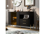 Lava Light Luxury Modern Storage Cabinets Black - Ornate Home