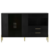 Lava Light Luxury Modern Storage Cabinets Black - Ornate Home