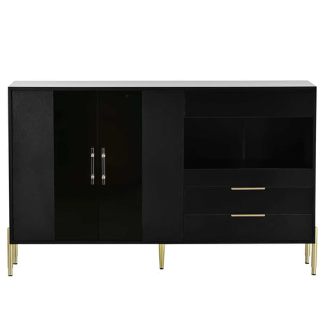 Lava Light Luxury Modern Storage Cabinets Black - Ornate Home