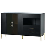 Lava Light Luxury Modern Storage Cabinets Black - Ornate Home