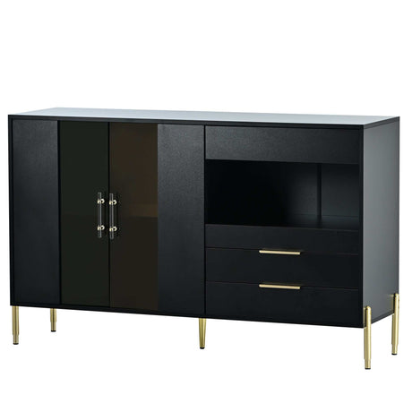 Lava Light Luxury Modern Storage Cabinets Black - Ornate Home