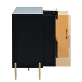 Lava Light Luxury Modern Storage Cabinets Black - Ornate Home