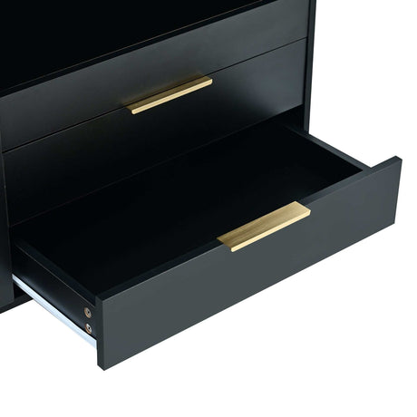 Lava Light Luxury Modern Storage Cabinets Black - Ornate Home