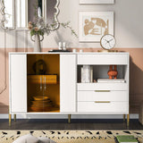Lava Light Luxury Modern Storage Cabinets White - Ornate Home
