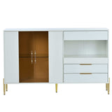 Lava Light Luxury Modern Storage Cabinets White - Ornate Home