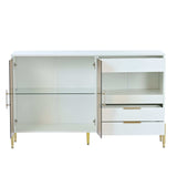 Lava Light Luxury Modern Storage Cabinets White - Ornate Home
