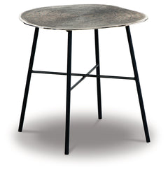 Laverford Chrome/Black End Table - Ornate Home