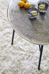 Laverford Chrome/Black End Table - Ornate Home