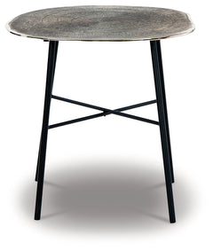 Laverford Chrome/Black End Table - Ornate Home