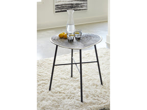 Laverford Chrome/Black End Table - Ornate Home