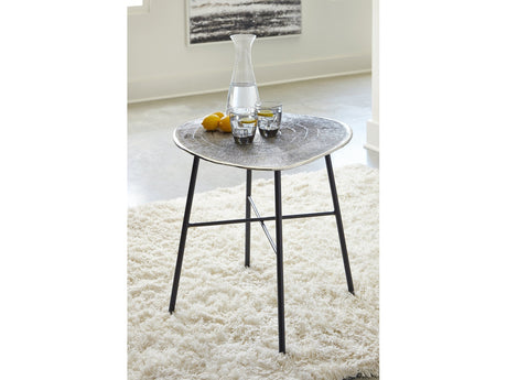 Laverford Chrome/Black End Table - Ornate Home