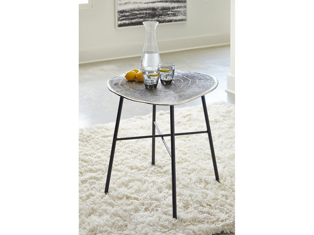 Laverford Chrome/Black End Table - Ornate Home