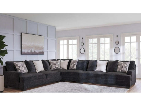 Lavernett Charcoal 4pc Sectional Sofa - Ornate Home