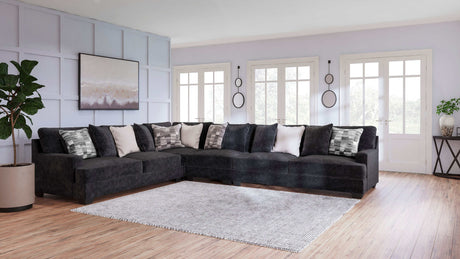 Lavernett Charcoal 4pc Sectional Sofa - Ornate Home