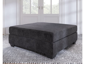 Lavernett Charcoal Oversized Accent Ottoman - Ornate Home