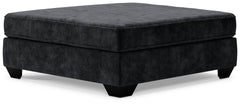 Lavernett Charcoal Oversized Accent Ottoman - Ornate Home