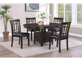 Lavon Espresso / Black 5 Pc Dining Set - Ornate Home