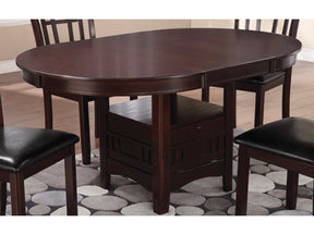 Lavon Espresso Dining Table w/ Storage - Ornate Home
