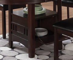 Lavon Espresso Dining Table w/ Storage - Ornate Home