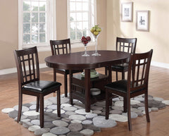 Lavon Espresso Dining Table w/ Storage - Ornate Home