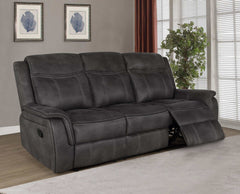 Lawrence Charcoal 2 Pc Motion Sofa Set - Ornate Home
