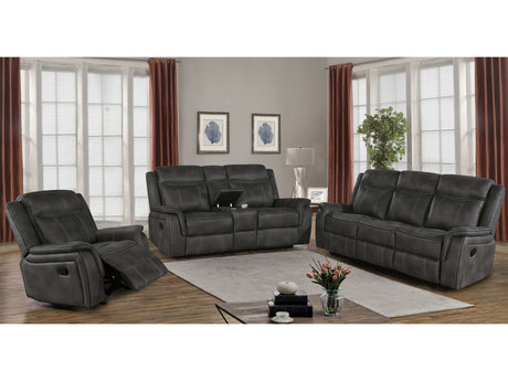 Lawrence Charcoal 3 Pc Motion Sofa Set - Ornate Home
