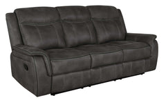 Lawrence Charcoal 3 Pc Motion Sofa Set - Ornate Home