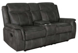 Lawrence Charcoal 3 Pc Motion Sofa Set - Ornate Home