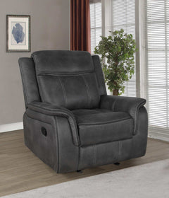 Lawrence Charcoal 3 Pc Motion Sofa Set - Ornate Home