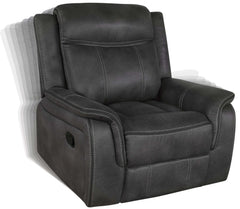 Lawrence Charcoal 3 Pc Motion Sofa Set - Ornate Home